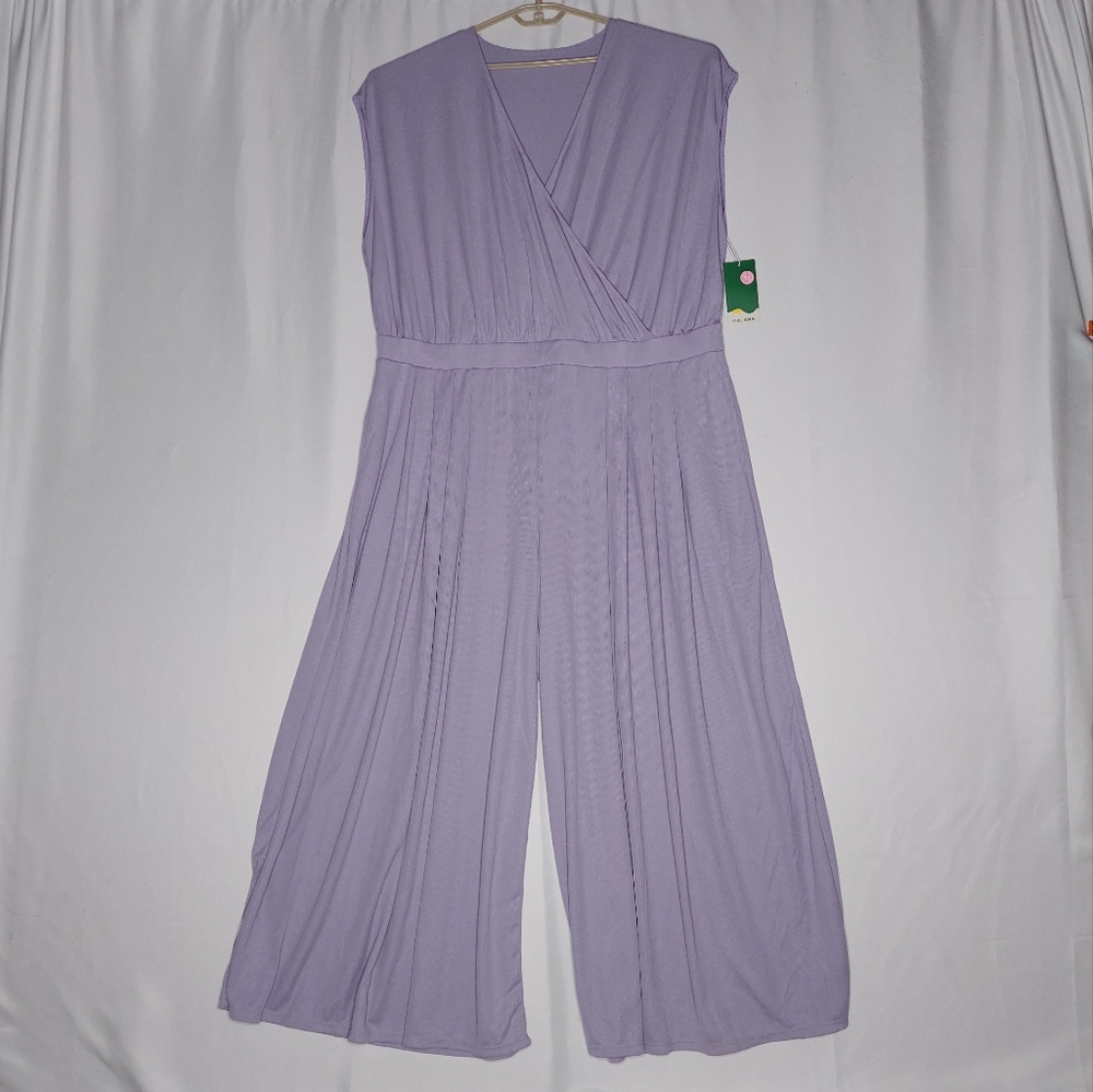 HALARA Lilac Wide-Leg Sleeveless Jumpsuit